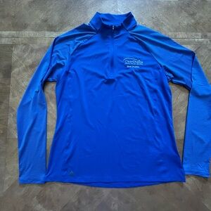 Adidas Women’s Vibrant Blue Quarter-Zip Athletic Top – Size L